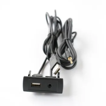 1 Комплект адаптер за контакти AUX USB Универсален 3,5-мм авто USB порт AUX Ключа на кабелна ключа Адаптер за домашно аудио за навигация