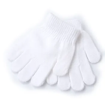 12 двойки на бебешки топли едноцветни ръкавици, юношески зимни еластични възли ръкавици за момчета и момичета, ръкавици за изказвания, 12 двойки