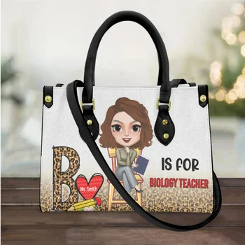 Bloldogy Teacher Маркови Дизайнерски Дамски Чанти През Рамо, Подарък за Деня Учители, Специални Кожени Чанти през Рамо за Дамите, Bolsas