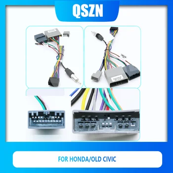 QSZN HD-XB-06 за HONDA 2015 + STEPWGN 16-ПИНОВ теглене на кабели, захранващи Кабели, автомагнитола, Мултимедиен плейър, 2 DIN