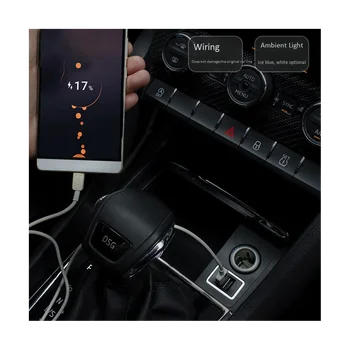Автомобилно двойно USB зарядно устройство GT Fast Charging към 2017-2020 г. за Определяне на запалка с осветление