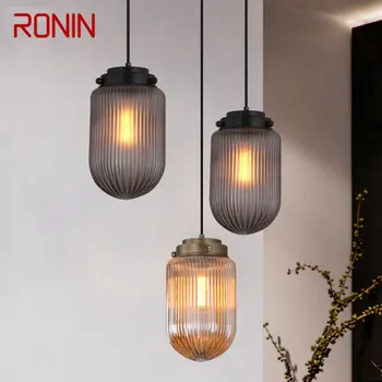 Висящи лампи RONIN Nordic LED в скандинавски стил, промишлен Творчески стъклена окачена лампа прост дизайн за дома спални