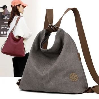 Дамска чанта в два рамо с голям капацитет, холщовая противоизносная многофункционална чанта, дамски чанти, дамски пътни чанти, за пазаруване