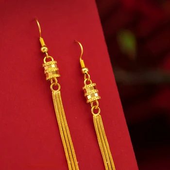 Дамски обеци-капчици от 18-каратово злато, изчистен дизайн пагоди за жени, обеци-на карамфил с пискюли, фини бижута, подаръци