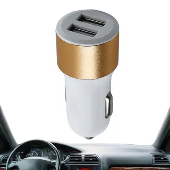 Двухпортовое зарядно за кола 12-24 В Малък универсален автомобилен адаптер за зареждане, Удобно зарядно устройство за мобилен телефон, USB, C, адаптер за зарядно устройство USB за