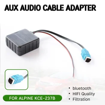 кабел-адаптер Bluetooth, Aux-приемник с микрофон, безжична аудиоинтерфейс за качество Hifi за Alpine 2009 + ЦРП-W203Ri за KCE-237B