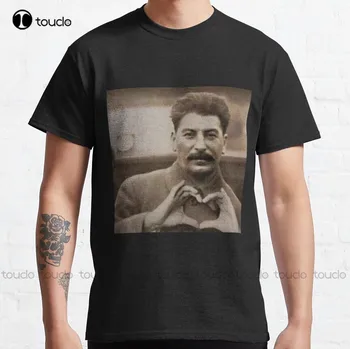 Класическа тениска Stalin'S Love, Бели Ризи По Поръчка, Тениска С Дигитален Печат За Тийнейджъри, Унисекс, Xs-5Xl, Памук Подарък за Коледа, Нова