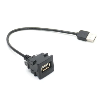 Конектор USB 2.0 към конектора USB 2.0 AUX Монтиране на таблото Автомобилен кабел за удължаване Директен доставка