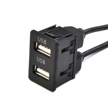 Конектор Кабел-Адаптер Черен Чисто Нов Автомобил Инструмент Панел USB Порт A-тип Аксесоари С Двоен USB Порт Лесни За Инсталиране Вътре