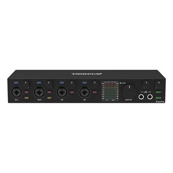 КРАЕН предпрофессиональный аудиоинтерфейс E4x4 компютърна отразяване на живо на запис, смесване на 8 канала DAW 4 канала за обратна връзка
