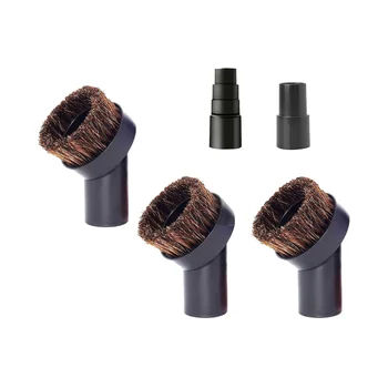 Кръгла капачка-филтър от конски косъм, съвместима с повечето прахосмукачки с маркуч с диаметър 1 1/4 инча или 1 3/8 инча
