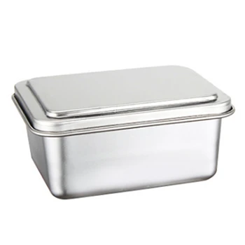 Кутия за съхранение на пресни продукти от неръждаема стомана, кутия за съхранение на храна с капак, кутия за опаковане на съставки за готвене, B
