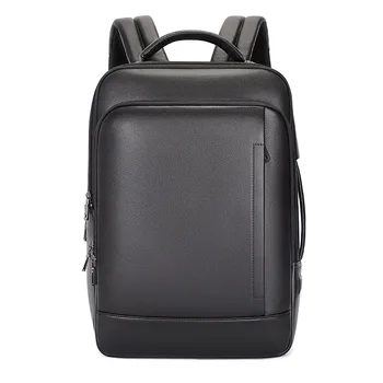 Модерен мъжки раница за пътуване от естествена Кожа, 15.6-инчов Раница за лаптоп, Училищна чанта от естествена Кожа, мъжки Голяма пътна чанта почивен ден