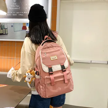 Модерен раница унисекс, лесен училище чанта с цип за пазаруване