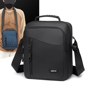 Мъжка чанта през рамо, модни и ежедневни Оксфорд мъжки чанти-месинджър, стилен, елегантен дизайн, лека мъжка чанта през рамото си, през рамо