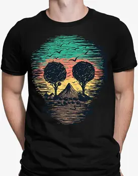 Мъжки t-shirt Skull nature, подарък за него