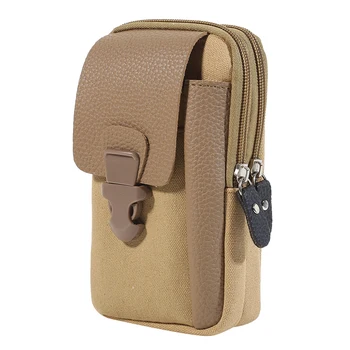 Мъжки модни поясная чанта, ежедневни мъжки поясная чанта с цип, малък монофонични държач за карти, телефонни пакети, поясная чанта за рамо