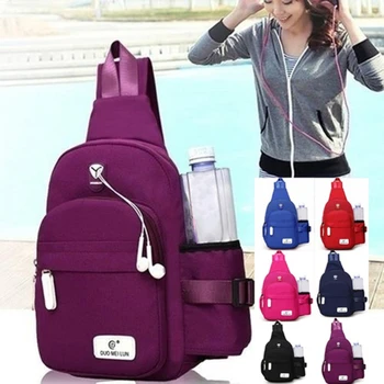 Мъжки найлонова спортна чанта през рамо за активна почивка, раница през рамо, платно раница с USB зареждане, спортна чанта през рамо