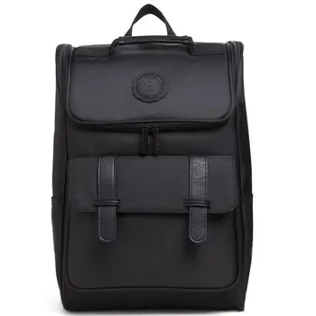 Мъжки раница Оксфорд, черна, 15.6-инчов лаптоп, ежедневни училищна чанта за студенти