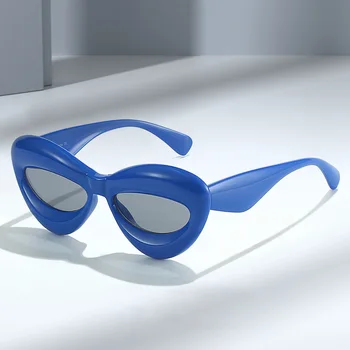Нова индивидуалност Слънчеви очила с широки ръбове Европейски и американски моден тренд Стръмни слънчеви очила с защита от uv