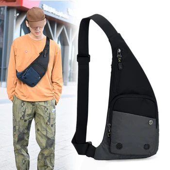 Нова мъжки ежедневни водоустойчива чанта през рамо, пътна спортна поясная чанта на открито, малка чанта-месинджър, нагрудная чанта през рамо за мъже