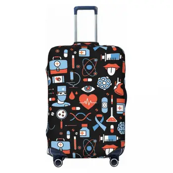 Обичай cartoony калъф за багаж на медицинските сестри, Модерен пътен куфар, защитен калъф за 18-32 инча