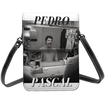 Педро Паскал Кожена Кесия За Мобилен Телефон Merch Модерна Чанта През Рамо За Момичета Държач За Карти В Чантата Си Преносим