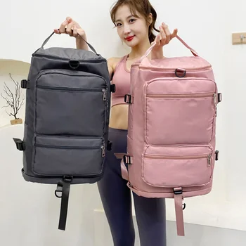 Пътна чанта през рамо за жени, всекидневни раница за пътуване почивен ден, богат на функции мъжка спортна чанта за йога с голям капацитет