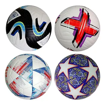 Размер на футболна топка 5, Безпроблемна писта, футболен кожена официална топка за мача