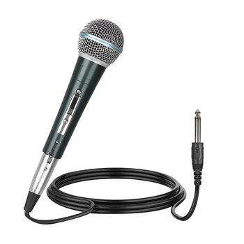 Ръчно жични микрофони Професионално ръчно жични микрофони за караоке с живи вокали Microfone