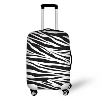Сгъваема Предпазна прахоустойчив, чанта за багаж с принтом под формата на ивици на зебра, който предпазва от надраскване, 18-32-цолови седалките за куфари и багаж, растягивающиеся
