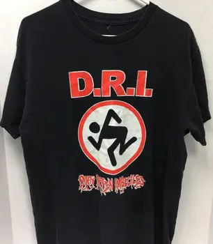 Тениска VTG Crossover Dirty Rotten Imbeciles D. R. I Black Унисекс S-5XL с дълъг ръкав