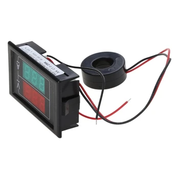 Цифров волтметър с LCD дисплей AC50-500V, амперметър, ваттметр, електромера, брояч на енергия P15F