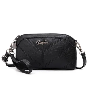 Дамски чанта на едно рамо, чантата през рамо, корейската версия, модни малка чанта, модерна чанта от изкуствена кожа с двойно предназначение, женствена чанта